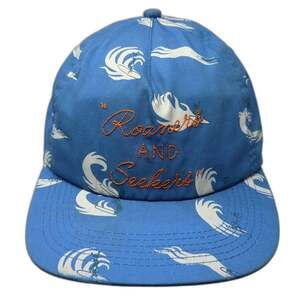 Poler 5 Panel Blue One Size Hat Surfer Wave All Over Print Snapback Camp Vibes